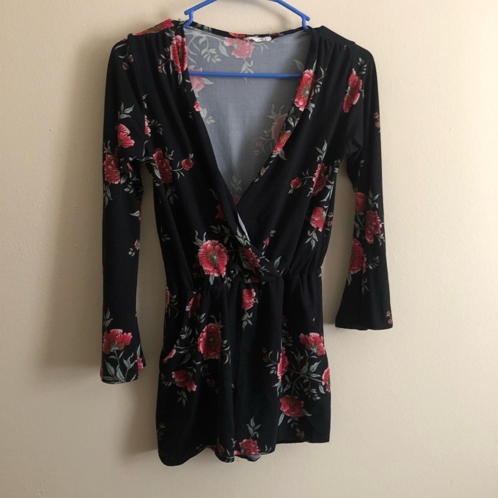 Floral Long Sleeve Romper